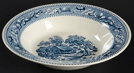 Memory Lane Blue 9" Round Vegetable Bowl