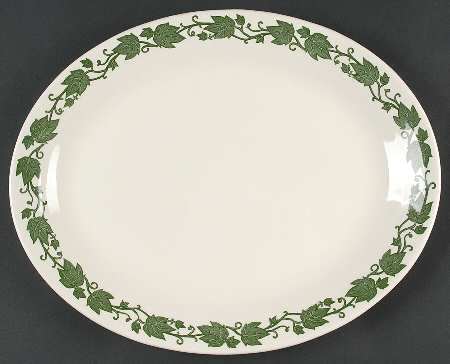 English Ivy (Rim) 13" Oval Serving Platter