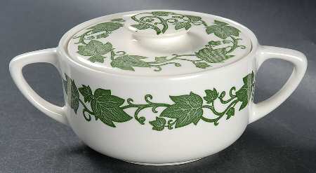 English Ivy (Rim) Sugar Bowl & Lid