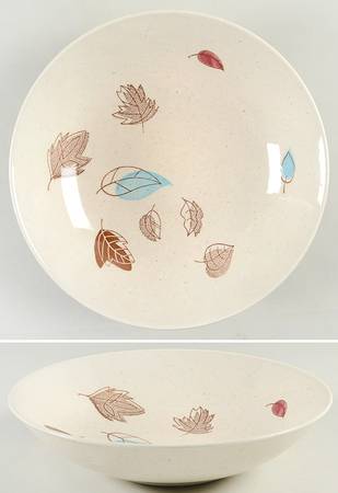 Falling Leaves 9" Round Vegetable Bowl