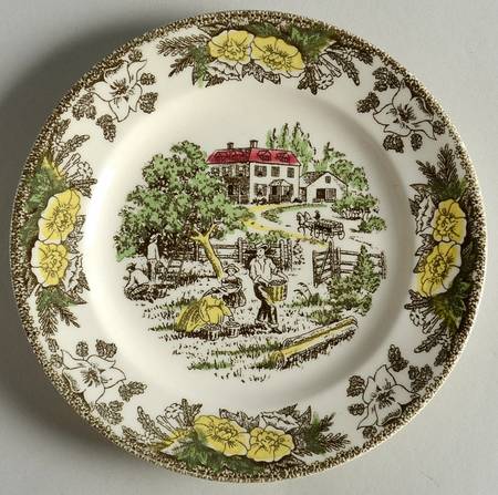 Fair Oaks Yellow Floral Bread & Butter Plate