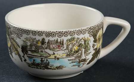 Fair Oaks Yellow Floral Flat Cup