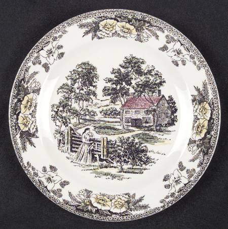 Fair Oaks Yellow Floral Salad Plate