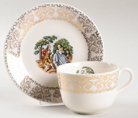French Garden Flat Cup & Saucer Set