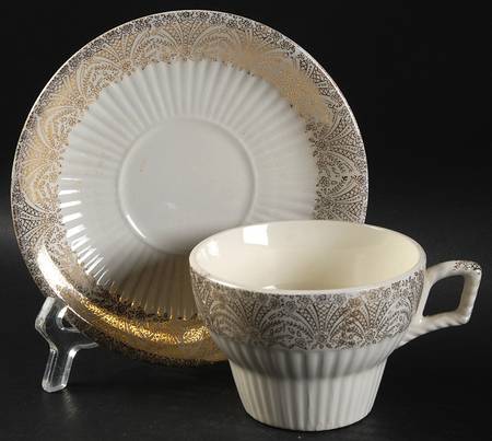 Golden Age Flat Cup & Saucer Set