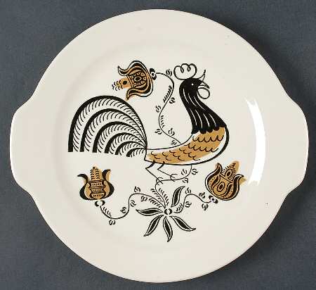 Good Morning Handled Cake Plate