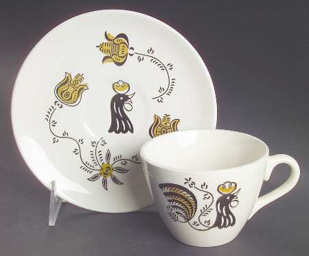 Good Morning Flat Cup & Saucer Set