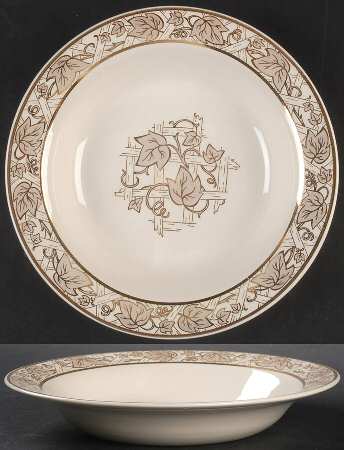 Golden Trellis Rim Soup Bowl