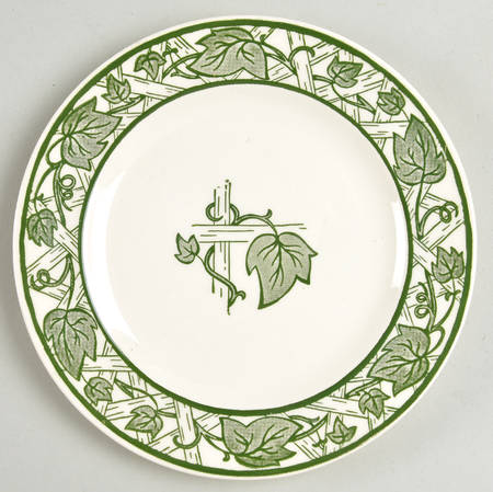 Green Trellis Bread & Butter Plate