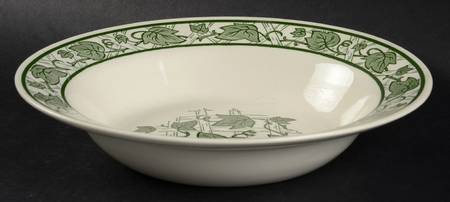 Green Trellis 9" Round Vegetable Bowl