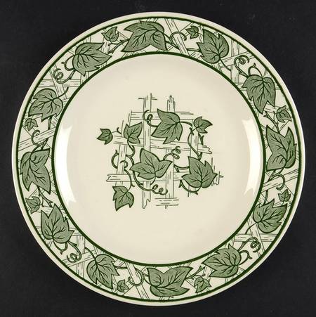 Green Trellis Luncheon Plate
