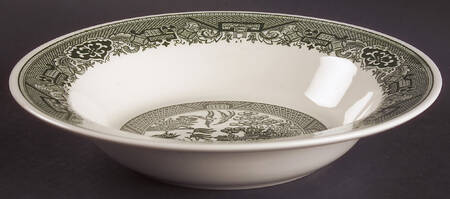 Green Willow 9" Round Vegetable Bowl