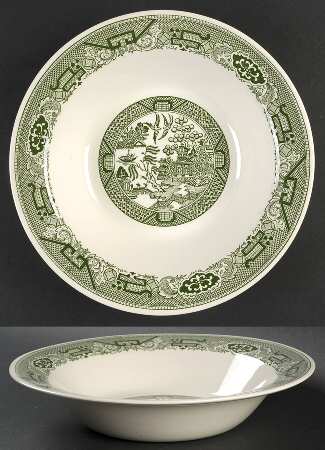 Green Willow 10" Round Vegetable Bowl