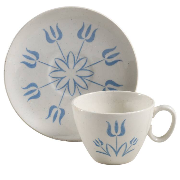 Heirloom Flat Cup & Saucer Set