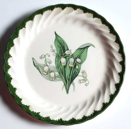 Lily of The Valley (Green Border) Bread & Butter Plate