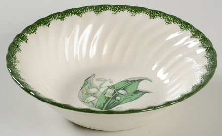 Lily of The Valley (Green Border) Coupe Cereal Bowl