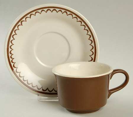 Nutmeg Flat Cup & Saucer Set
