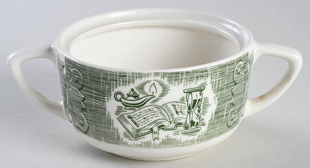 The Old Curiosity Shop (Green) Sugar Bowl No Lid
