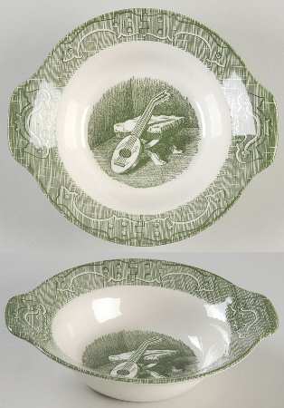 The Old Curiosity Shop (Green) Lugged Cereal Bowl