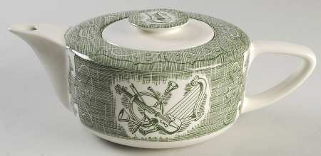 The Old Curiosity Shop (Green) Teapot & Lid