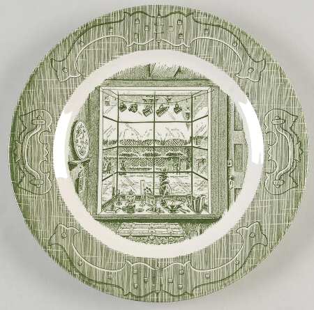 The Old Curiosity Shop (Green) Luncheon Plate