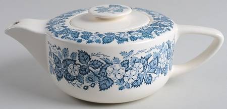 Old English Blue Teapot & Lid