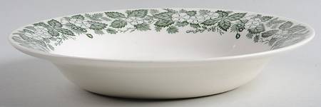 Old English Green Rim Soup Bowl