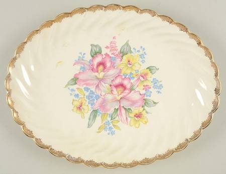 Orchids N Love 11" Oval Serving Platter