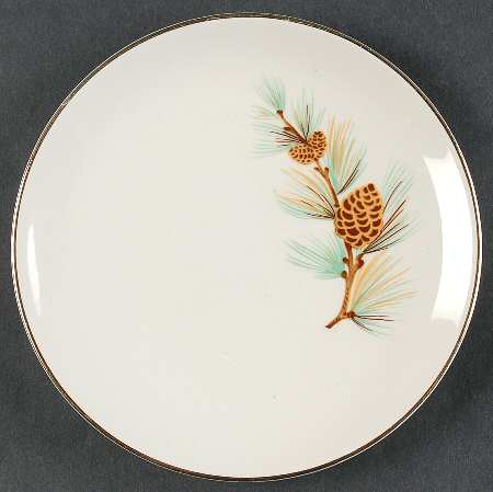 Pine Cone Bread & Butter Plate