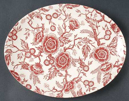 Pink Tradition 13" Oval Serving Platter