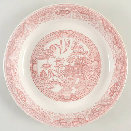 Pink Willow Pie Serving Plate