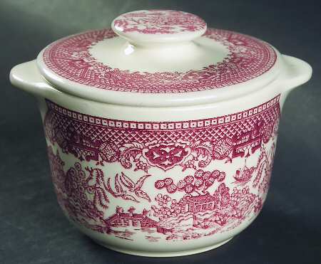 Pink Willow Sugar Bowl & Lid