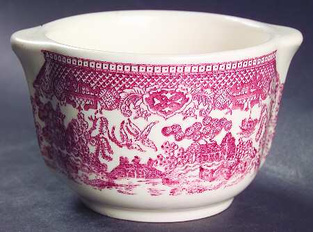 Pink Willow Sugar Bowl No Lid