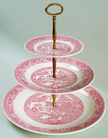 Pink Willow 3 Tiered Serving Tray (CH, LP, BB)