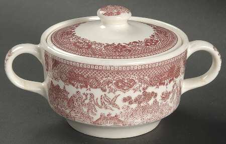 Pink Willow Sugar Bowl & Lid