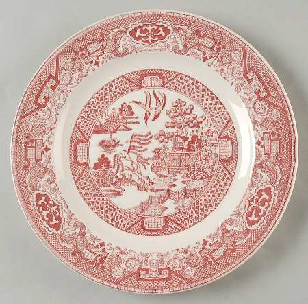 Pink Willow Luncheon Plate