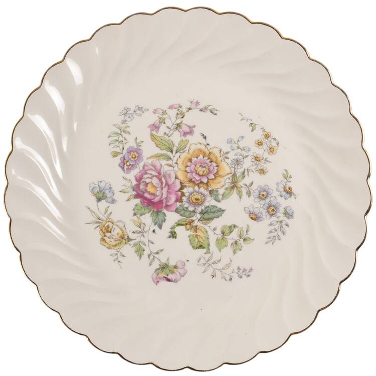 Princess Pat Gold(Gold Trim) 12" Chop Plate (Round Platter)