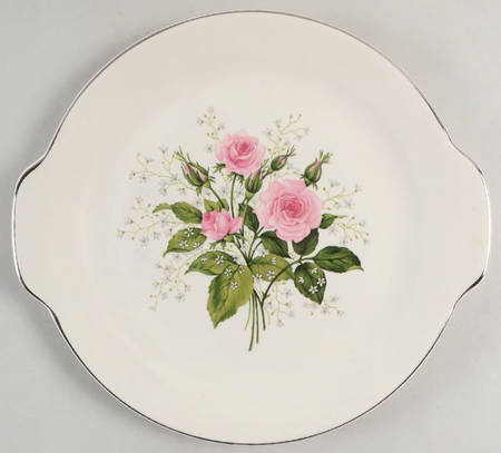 Queen's Rose Handled Cake Plate