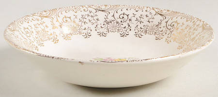 Rose Glory Rim Fruit/Dessert (Sauce) Bowl