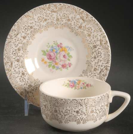 Rose Glory Flat Cup & Saucer Set