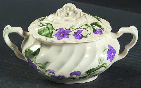 Royal Violet Sugar Bowl & Lid