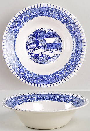 Pilgrim (Navy Blue) Rim Cereal Bowl
