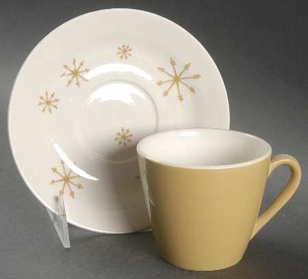 Star Glow (No Trim) Flat Cup & Saucer Set