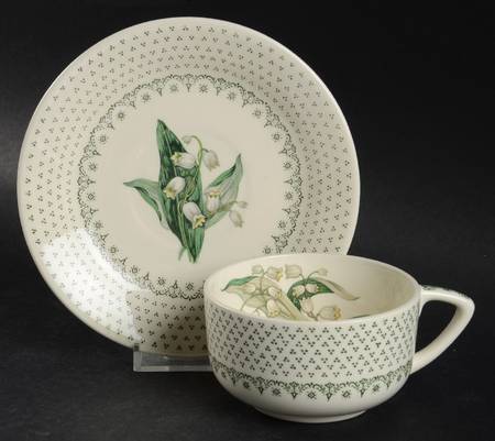 Waverly Flat Cup & Saucer Set