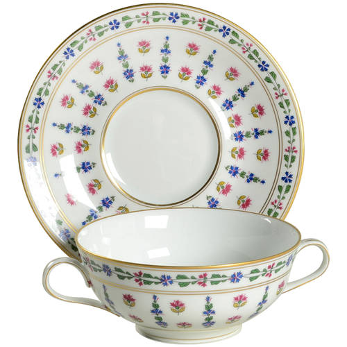 Langeais Flat Cream Soup Bowl & Saucer Set
