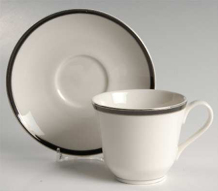 Oxford Midnight Flat Cup & Saucer Set