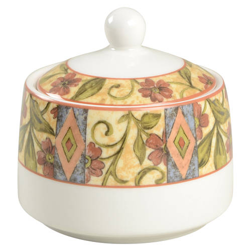Cinnabar Sugar Bowl & Lid