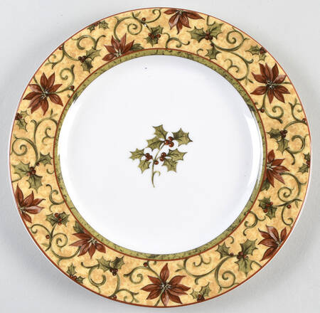 Cinnabar Holiday Salad Plate