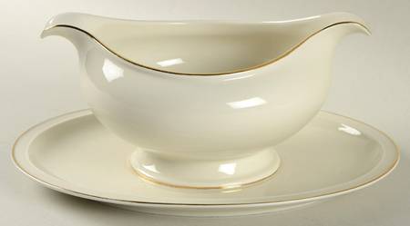 3303 (Aida, Cream) Gravy Boat with Attached Underplate