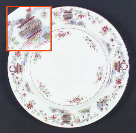 Pekin (White Background, Yellow Trim) by Royal Worcester